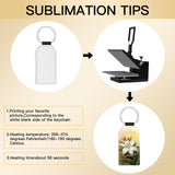 Talltalk 20 Pcs Leather Keychain Blanks Bulk Sublimation Keychain Blank PU Leather Glitter Heat Transfer Keyring(Black) Talltalk