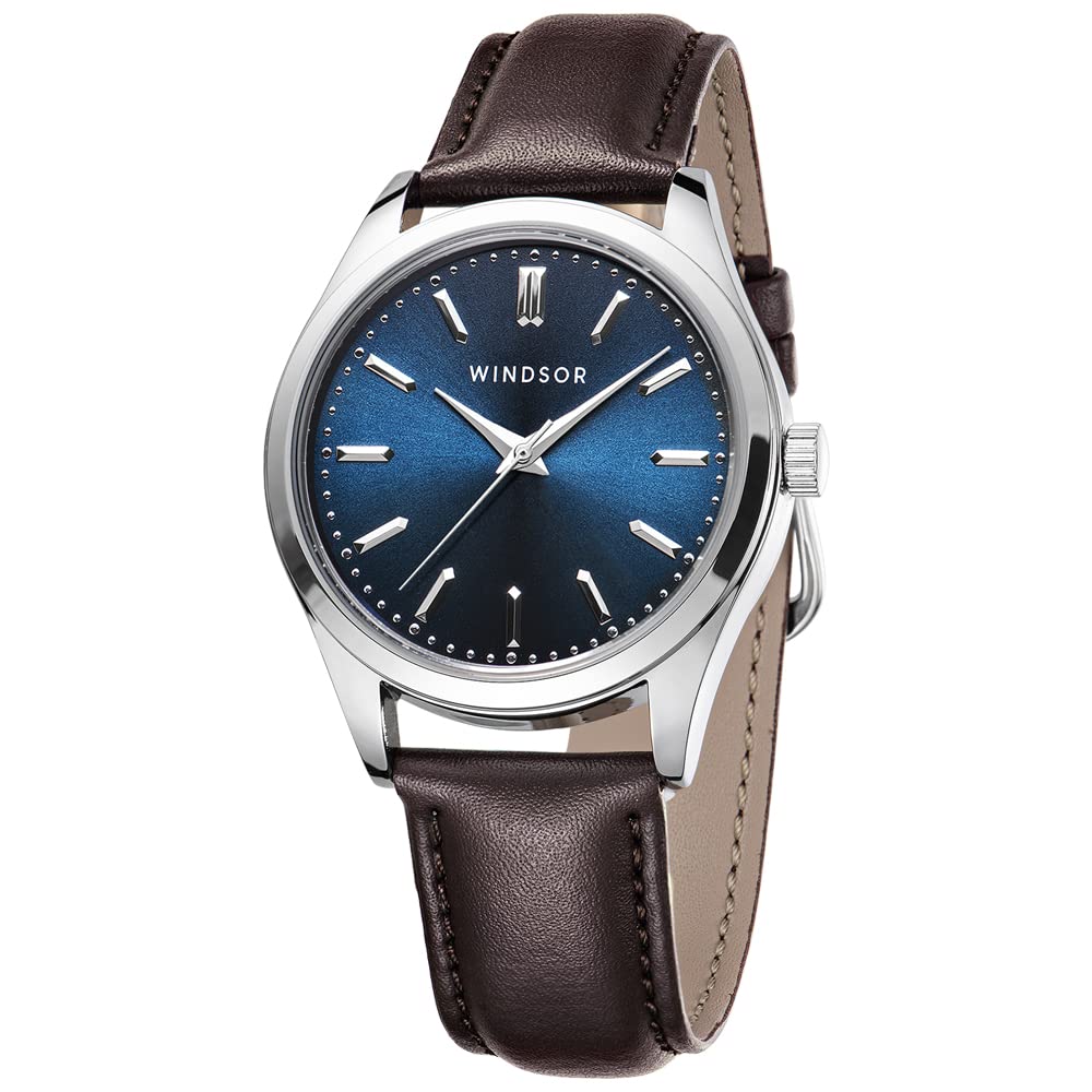 Engraved Watch for Men - Boyfriend Fiance Husband Gift Customized Personalized Watches for Men (Blue) WINDSOR