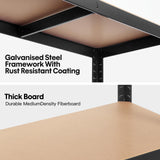 Panana 5 Tier Racking Shelf 59x27.5x11.8 inch Garage Shelving Storage Shelves Unit 1.5M Higher Workshop/Commercial/Industrial/Kitchen Utility Rack Shelf Organizer (Black, 150X70X30CM) Panana