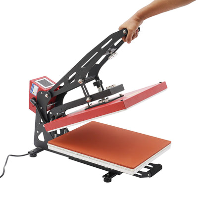 Magnetic Semi-Automatic Heat Press Machine, 16"x20" Sublimation High Pressure T-Shirts DIY Slide Out Vertical Version Printer, 1800W 12A Heat Printing Presses Transfer Machine for Mug Hat Plate Cap