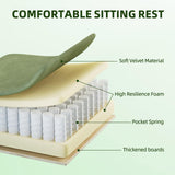 Ferghana Velvet Fabric Ergonomic Gaming Chair with Footrest and Massage, High Back Reclining Computer Gamer Chair for Adult, Racing Style PC Video Game Chair Suitable for Home Office (Green) Ferghana