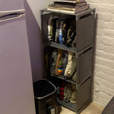 RIIPOO Versatile 3-Cube Storage Organizer Shelves for Bedroom Closet, Space-Saving 4-Layer Bookshelf | Compact Bookcase Unit Ideal for Small Spaces RIIPOO