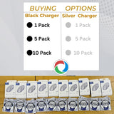 INNOSUB USA Sublimation Wireless Charger [Pack of 10] LED Pad – Blank Wireless Charger for Sublimation and Customization – Black 10W Fast ChargePad Compatible with iPhone, Samsung, QI-Enabled Devices INNOSUB