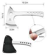 WICING Throwing Axes- 6 Pack, 10.2" Tomahawk Axe, Full Tang with Sheath Stainless Steel Throwing Hatchet, Great for Recreation and Competition WICING