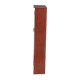 SEI Furniture Window Pane Storage Adjustable Shelves Display Cabinet, 47.75" H x 26.25" W x 9.5" D, Cherry SEI Furniture