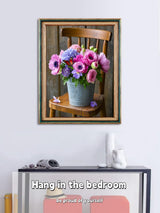 ACANDYL Flower DIY Paint by Numbers Kit for Adults Paint by Number for Adults Beginner Canvas Painting by Number Pink Peony Rose DIY Acrylic Oil Painting on Canvas Arts Craft Decoration 16x20 Inch ACANDYL