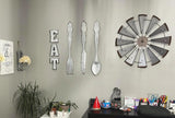 Zoreal Galvanized EAT Sign Rustic Metal Letters Free Standing Decorative Sign Wall Decor Zoreal