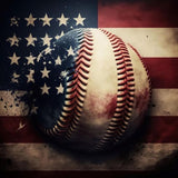 5D DIY Diamond Art Painting American Flag Baseball 16x16 inches for Adults, Full Round Drill Rhinestone Embroidery for Wall Decoration Generic