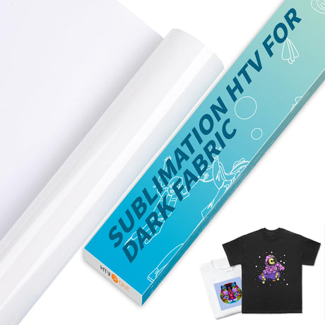 HTVRONT Sublimation HTV for Dark/Light Fabric - Matte Sublimation Vinyl 12" X 10FT for T-Shirts - Work Together with Sublimation Paper, Sublimation Ink and Heat Press HTVRONT