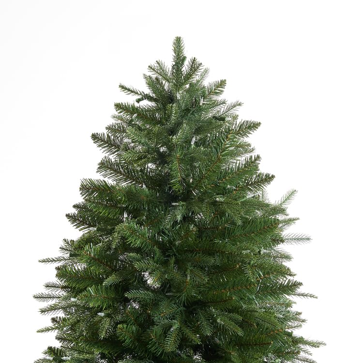 Naomi Home 9ft Christmas Tree with Lights, Realistic Fir Christmas Tree Prelit with 2532 Branch Tips, 900 Warm Lights and Metal Stand, Aritificial Christmas Tree, Árbol De Navidad