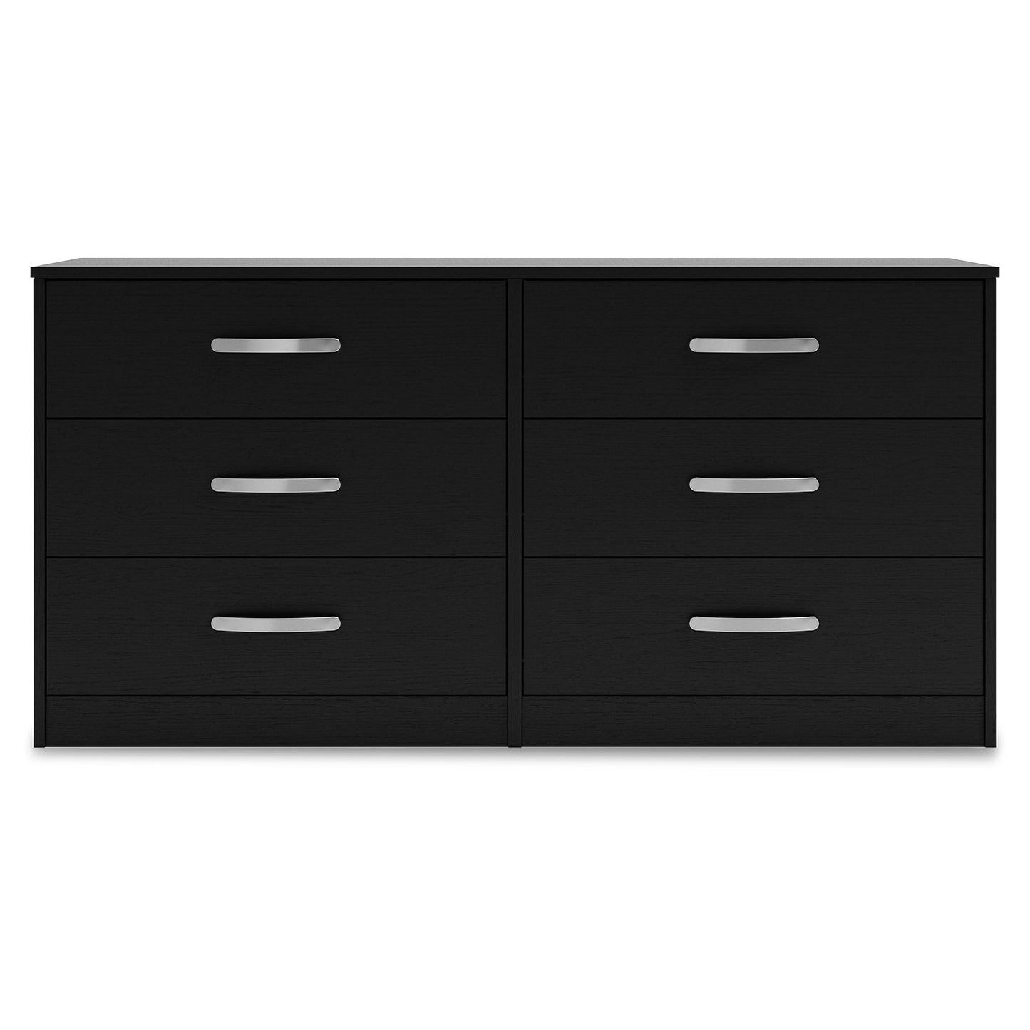 Signature Design by Ashley Finch Modern 6 Drawer Dresser with Ball-bearing Construction and Safety Stop, Black - WoodArtSupply