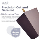 8 inch Solid Wood Furniture Legs, Btowin 4Pcs Mid-Century Modern Wooden Pyramid Replacement Feet with Threaded 5/16'' Hanger Bolts & Mounting Plate & Screws for Sofa Couch Chair Recliner Btowin