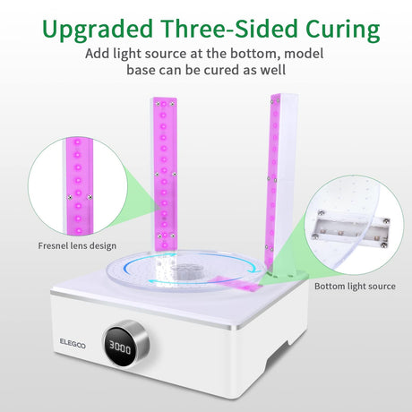 ELEGOO Mercury X Bundle Wash and Cure Station Set, Newly Design Separate Washing Machine and UV Resin Curing Machine for LCD/DLP/SLA Saturn Mars Photon S Photon Mono 3D Printed Models ELEGOO