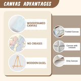 XTCIXAL 4 Pack Paint by Numbers Kit for Adults with Framed and Easel, Beach Paint by Number Kits, Sea Turtle Acrylic Oil Painting with Brushes for Home Wall Decor (8x12 Inch) XTCIXAL