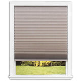 Redi Shade No Tools Easy Lift Trim-at-Home Cordless Pleated Light Blocking Fabric Shade Natural, 30" W x 64" L, (Fits windows 19 in - 30 in) Redi Shade