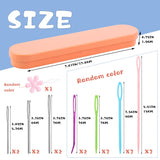 Plastic Large Eye Sewing Needles, Large-Eye Blunt Needles, Bent Tapestry Needles, Yarn Needles Crafting Knitting Stringing Needles with Storage Box and Needle Threader for Knitting Crochet Bupete