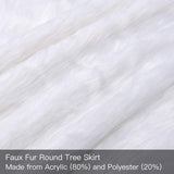 YEAHOME Christmas Tree Skirt, 48 Inch White Soft Faux Fur Tree Skirts Plush Christmas Decorations, White Ornaments Christmas Tree Skirts Xmas Decorations Indoor Holiday Party Decor YEAHOME