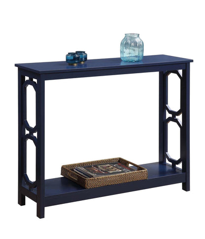 Convenience Concepts Omega Console Table with Shelf, Cobalt Blue