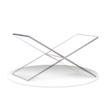 LIZ QNNALY Large Clear Acrylic Book Stand - Perfect for Displaying Open Books on Your Coffee Table - Ideal for Bibles, Cook Books, Guest Books, Magazines, Each with a Lucite Paperweight (Clear) LIZ QNNALY