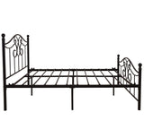 YERPERFO Metal Full Bed Frame with Headboard and Footboard Farmhouse Platform Bed Frame Full Size Under Bed Storage No Box Spring Needed and Easy Assembly (Full, Black) YERPERFO