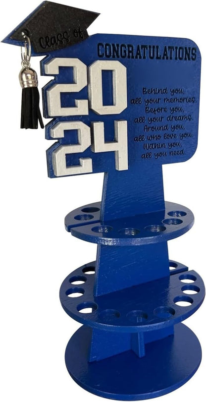 2024 Graduation Gifts, 3 Tier Graduation Money Holder, Wooden Graduation Card Cake Cash Holder, Funny Decorations Class of 2024 Graduation Party Supplies Money Gift for Boys Girls High School - WoodArtSupply