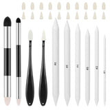 30pcs Blending Stumps for Drawing Sketch Drawing Tools with Blending Sponge Pens Sandpaper Pencil Sharpener Blending Sticks for Beginner Drawing Art Blenders Charcoal Sketch Drawing HaiFafafaing