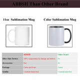 ABBSH Sublimation Mugs, Sublimation White Coffee Mugs Tazas Para Sublimacion Blank 11 OZ With Box for for Coffee, Soup, Tea, Milk, Latte, Hot Cocoa Set of 12 ABBSH