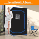 Panana Portable Steam Sauna, Full Size Full Body Home Sauna Box, Foldable Sauna Tent with 1000W 3L Steamer, Remote Control, Folding Chair, 9 Levels Panana