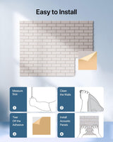 Soundproof Wall Panels, Kuchoow Sound Proof Panels for Walls, 12 Pack High Density Acoustic Panels Sound Absorbing Self-Adhesive, Acoustic Wall Panels for Walls Door Ceiling 12" X 12" X 0.4" Beige Kuchoow