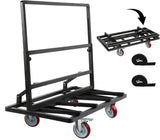 Eastrexon Folding Drywall Cart, Drywall Dolly w/ 5" Swivel Casters, 44.5" x 22" x 40" Plywood Cart w/ 2000 LBS Load Capacity, Portable Panel Truck Cart for Handling Plywood, Plasterboard, Glass Eastrexon