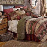 Paseo Road Sierra Western Bedding 7 Piece King Comforter Set, Faux Suede Chenille Jacquard Southwestern Bedding, Rustic Comforter Set with Bed Skirt, Shams, Accent Pillows H HIEND ACCENTS