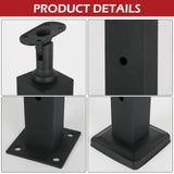 4 Pack Cable Railing Post 36" (Post 36"x2"x2"), Fixed Top Mount Level Drilled Railing Post with Cable Grommets, Adjustable Top Level Line Post Cable Handrail Post, Cable Railing System DIY Kit. HUATOL