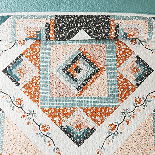 BEDIFANY Cotton Quilts Queen Size Sets - Lightweight Bedspreads Queen Size - Lightweight Garden Style Queen Quilt Bedding Sets for Bed Decorations for All Seasons, 3 Pieces BEDIFANY
