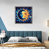 ARPADAMO Sun and Moon Diamond Art Kits for Adults,5D Diamond Painting DIY Diamond Art Diamond Painting Kit for Adult,Round Full Drill Diamonds, Diamond Art Kits for Home Decor-13.78x13.78inch ARPADAMO
