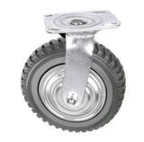 8 Inch Caster Wheels Set of 4 Heavy Duty Casters, 2X Swivel with Brake Locking,2X Swivel Without Brake Locking Top Plate Casters for Workbench,Cart,Furniture uyoyous