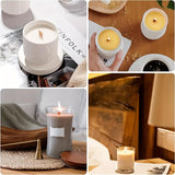 Wood Wicks for Candles Making,50pcs Wooden Candle Wicks,50pcs Wick Stickers,for Soy Wax, Beeswax, Coconut Wax - DIY Candle Making Supplies for Beginners & Professionals Blingfun