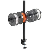 VIVO Clamp-on Steel Filament Holder for 3D Printer, Height Adjustable Spool Support, Holds up to 8 Standard Reels, Black, STAND-3DRH VIVO