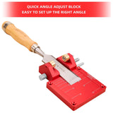 GOINGMAKE Honing Guide System Chisel Sharpening Kit for Woodworking Chisels and Planes 5/32" to 3" Chisel Sharpener Sharpening Holder Guide Red Woodworking Tools Precision Sharpening Jig goingmake