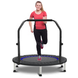 HYD-Parts 40" Mini Trampoline for Adults and Kids Exercise Rebounder with Adjustable Bar Fitness Trampoline Indoor Max Load 330lbs HYD-Parts