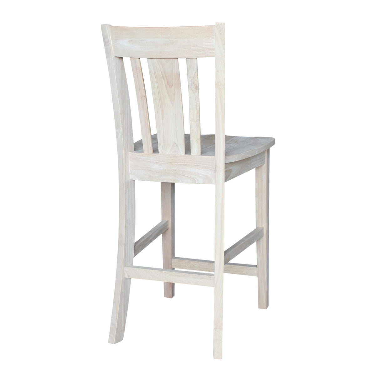 International Concepts San Remo Stool, 24-Inch SH, Unfinished IC International Concepts