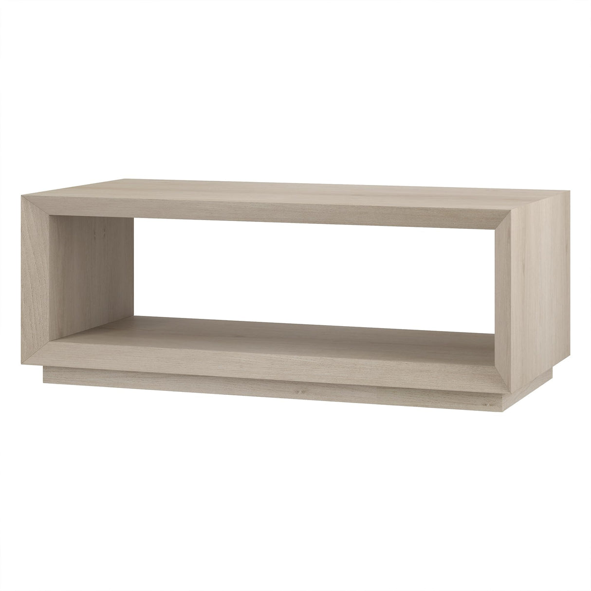 Henn&Hart 48" Wide Rectangular Coffee Table in Beech White, for Home, Living Room, Bedroom, Entertainment Room, Office Henn&Hart