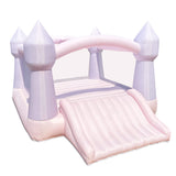 Bounceland Party Castle DayDreamer Cotton Candy Bounce House, 16.4 ft L x 13.1 ft W x 9.3 ft H, Basketball Hoop, UL Blower included, Trendy Pastel Color, Fun Slide & Bounce Area, Castle Theme for Kids Bounceland