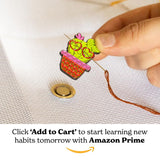 Needle Minders for Needlepoint [3 Pack] Needle Minder for Cross Stitch and Embroidery, Magnetic Needle Minder for Organizing, Cute Needle Nanny Magnet in 2 Pieces [Hedgehog, Fox, Cactus] Kraftex