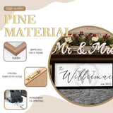 Last Name Signs for Home | Personalized Framed Wooden Family Name Sign for Home Decor Wall | Custom Wood Signs | Monogram Name Wall Decor | Established Wood Sign (Black Frame, Monogram) YATIE