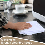 SINLAND Kitchen Towels Premium Sublimation Blank Towels Fast Drying Tea Towel Polyester Dish Towels for Drying Dishes 16 Inch X 24 Inch 10 Pack White SINLAND