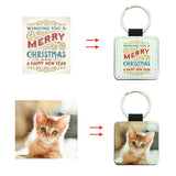 Valyria Sublimation Blank Keychain 2024 Christmas Ornaments Sublimation Keychains PU Leather Keyrings Valyria