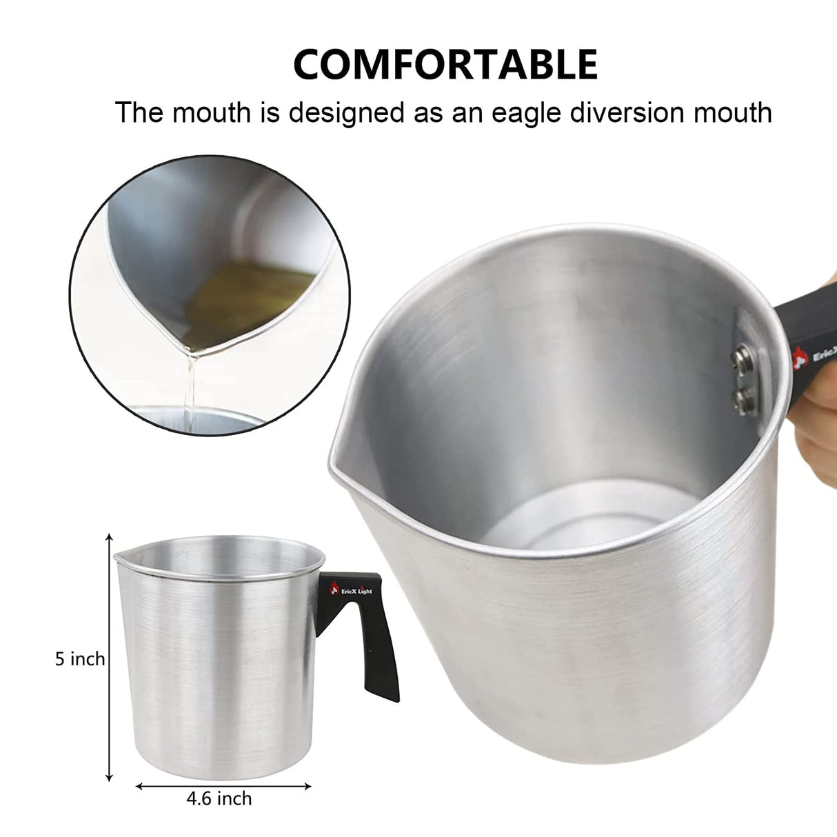 EricX Light Candle Making Kit, 60pcs Candle Wicks, 60pcs Candle Wicks Sticker, 1pc Candle Wax Pouring Pot, 2pcs 3-Hole Wicks Centering Devices, 1pc Mixing Spoon, DIY Candles Craft Tools EricX Light