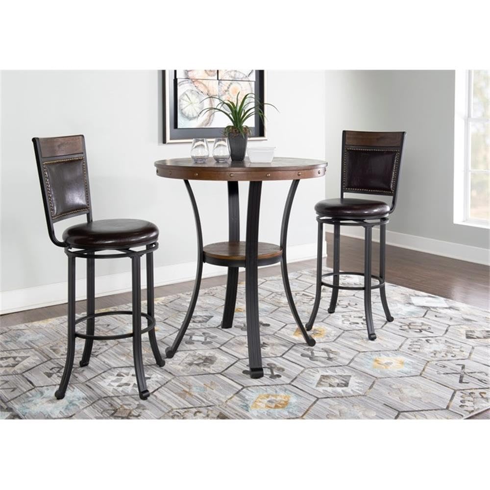 Powell Furniture Franklin Pub Table, Multicolor 36" x 36" x 40" Powell
