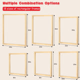 12 Pcs 3 Sets Stretcher Bars for Needlework 6 Sizes Wooden Canvas Stretcher Bars with 40 Thumb Tacks and Tacks Remover for Needlepoint Embroidery Stitch Frame Set Bundle with Crafts Tonyutech