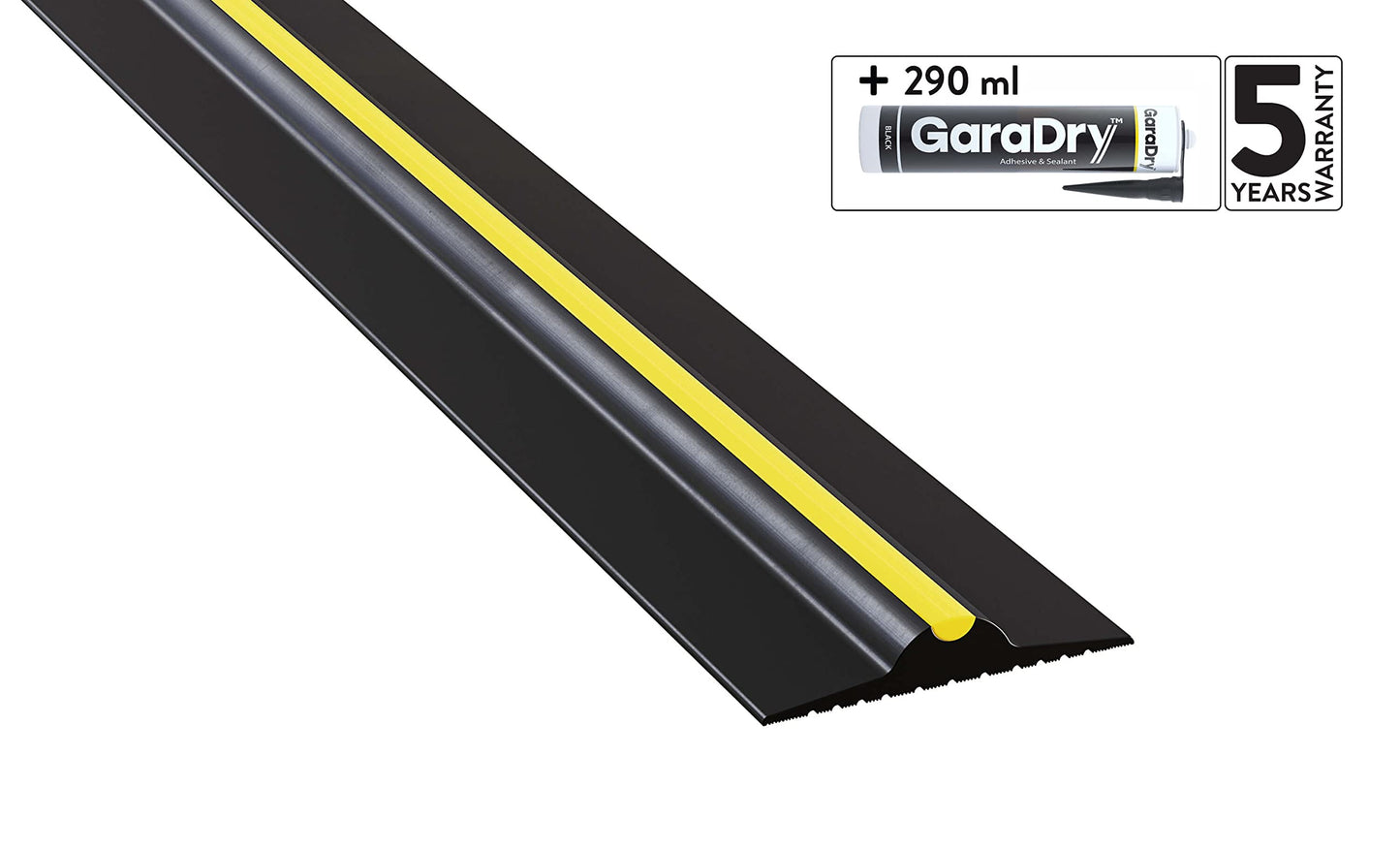 ½” High Garage Door Threshold Seal Kit 10’3” Length | Flexible PVC | Complete Kit Includes Adhesive | GaraDry - WoodArtSupply